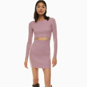 Wilfred Cutout Knit Longsleeve Mini Dress Medium